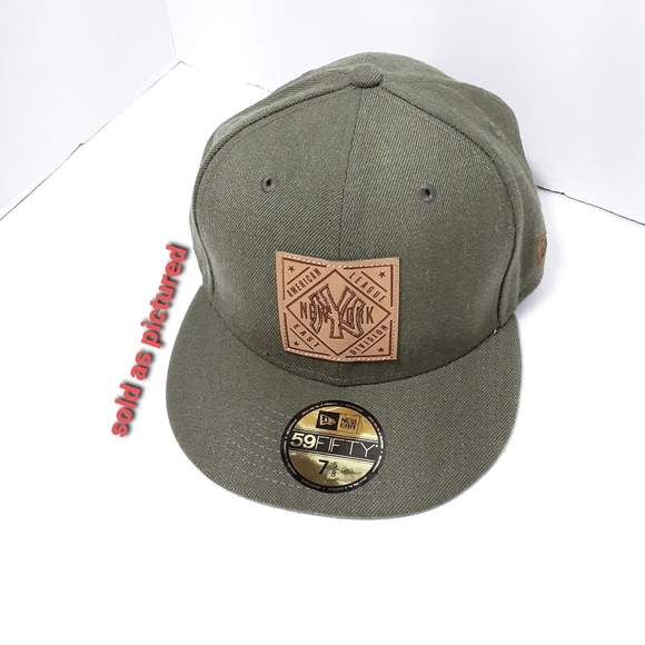 New York Yankees Leather Patch 59FIFTY-FITTED Cap - Picture 3 of 9